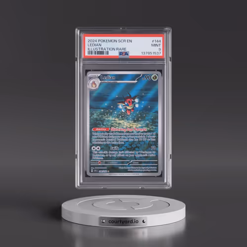 2024 Pokémon Scr EN-Stellar Crown #144 Ledian - Illustration Rare (PSA 9 MINT)