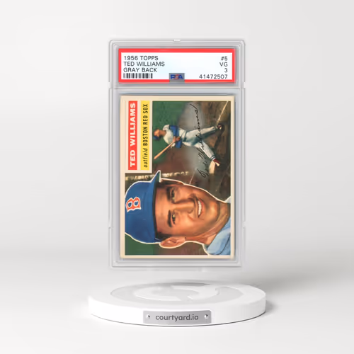 1956 Topps #5 Ted Williams - Gray Back (PSA 3 VG)