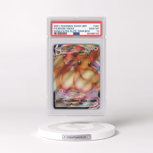 2021 Pokémon Swsh Black Star Promo #087 Eevee Vmax - Full Art Shining Fates Elite Trainer Box (PSA 1