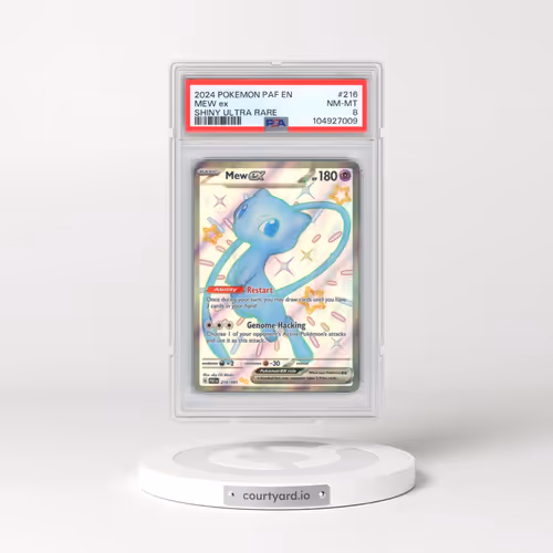 2024 Pokémon Paf EN-Paldean Fates #216 Mew EX - Holo Shiny Ultra Rare (PSA 8 NM-MT)