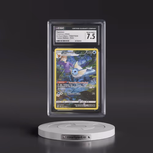 2022 Brilliant Stars #TG02/TG30 Vaporeon - Trainer Gallery Holo (CGC 7.5 NM+)