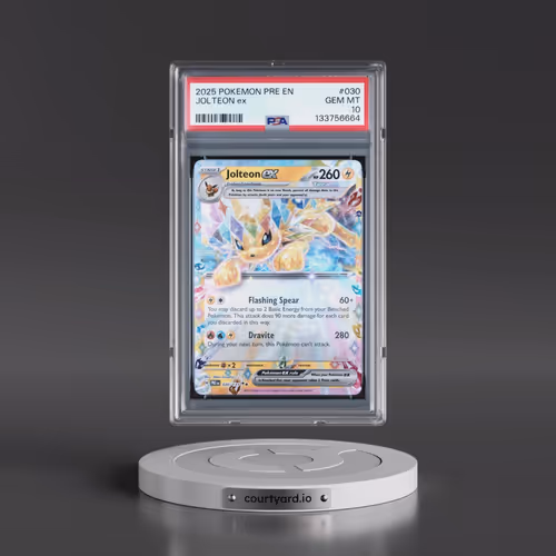2025 Pokémon Pre EN-Prismatic Evolutions #030 Jolteon EX - Holo (PSA 10 GEM MINT)