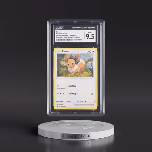 2021 Pokémon Swsh Black Star Promo #095 Eevee - Holo Battle Styles Three Pack Blisters (CGC 9.5 MINT