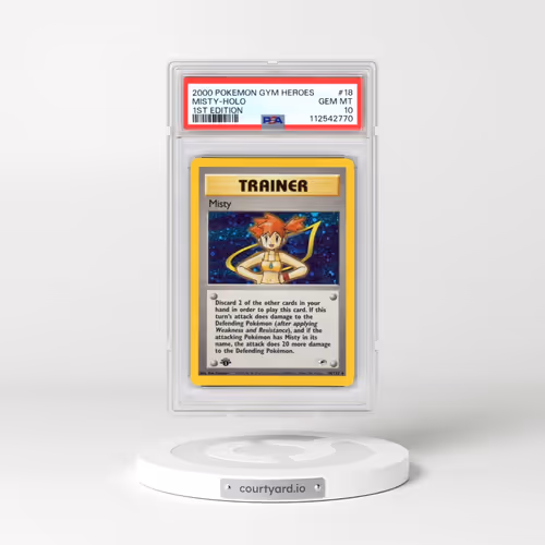2000 Pokémon Gym Heroes #18 Misty - 1st Edition Holo (PSA 10 GEM MINT)