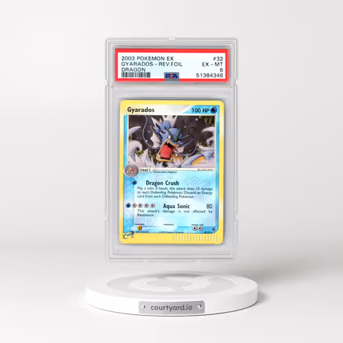 2003 Pokémon EX Dragon #32 Gyarados - Reverse Foil (PSA 6 EX-MT)