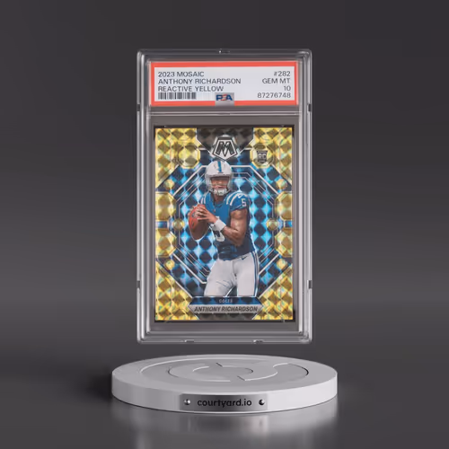 2023 Panini Mosaic #282 Anthony Richardson - Reactive Yellow (PSA 10 GEM MINT)