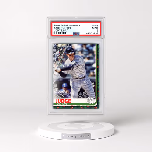 2019 Topps Holiday #148 Aaron Judge - Lights on Bat (PSA 9 MINT)