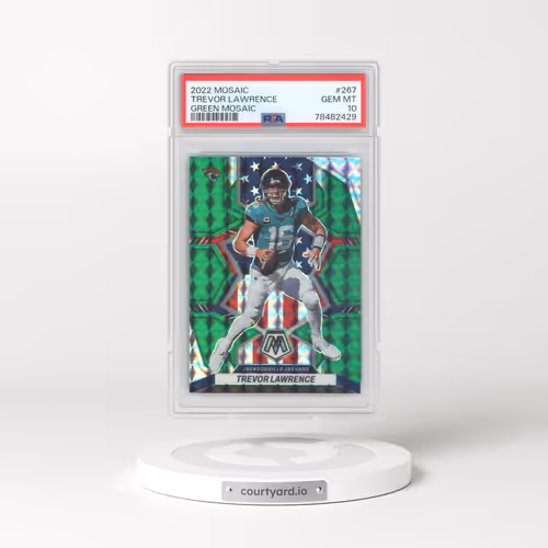 2022 Panini Mosaic #267 Trevor Lawrence - Green Mosaic (PSA 10 GEM MINT)