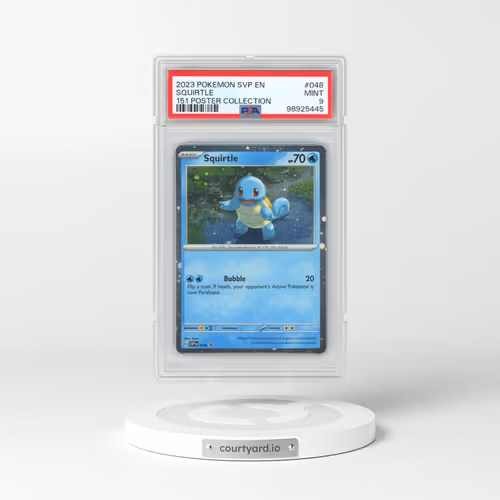2023 Pokémon Svp EN-SV Black Star Promo #048 Squirtle - 151 Poster Collection (PSA 9 MINT)