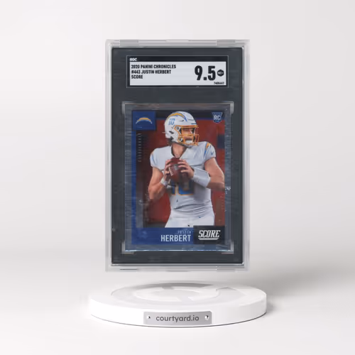 2020 Panini Chronicles #443 Justin Herbert - Score (SGC 9.5 MINT+)