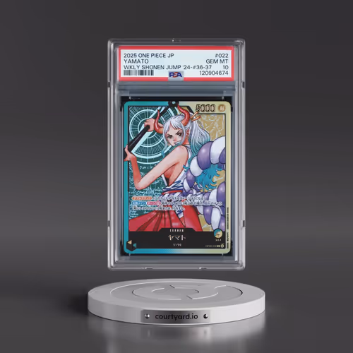 2025 One Piece Japanese Promos #022 Yamato - Weekly Shonen Jump 2024-Issue 36-37 (PSA 10 GEM MINT)