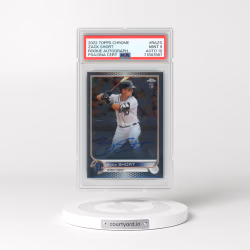 2022 Topps Chrome Rookie Autographs #RAZS Zack Short (PSA 9 MINT)