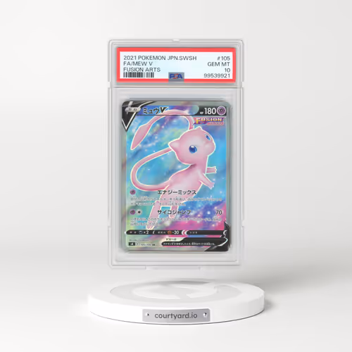 2021 Pokémon Sword & Shield Fusion Arts #105 Mew V - Holo Full Art (PSA 10 GEM MINT)