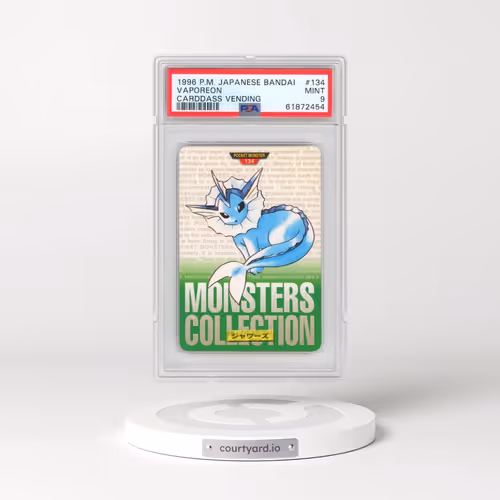 1996 Pokémon Bandai Carddass Vending #134 Vaporeon (PSA 9 MINT)