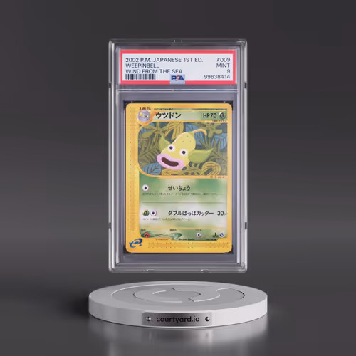 2002 Pokémon Wind From the Sea #009 Weepinbell - 1st Edition (PSA 9 MINT)