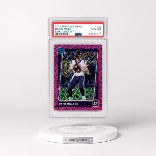2021 Panini Donruss Optic #222 Davis Mills - Pink Velocity (PSA 10 GEM MINT)