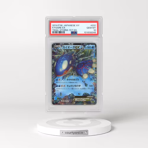 2014 Pokémon XY Tidal Storm #031 Kyogre EX - 1st Edition Holo (PSA 10 GEM MINT)