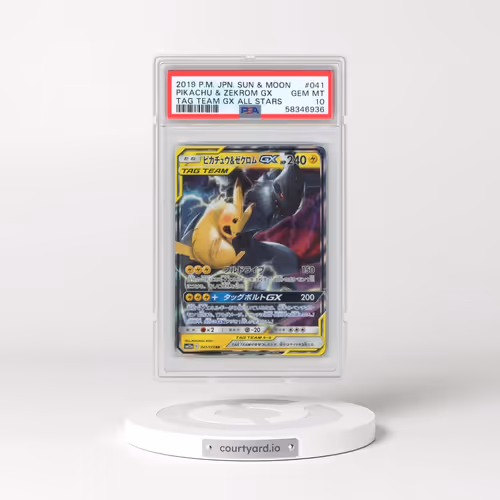 2019 Pokémon Sun & Moon Tag Team GX All Stars #041 Pikachu & Zekrom GX - Holo (PSA 10 GEM MINT)