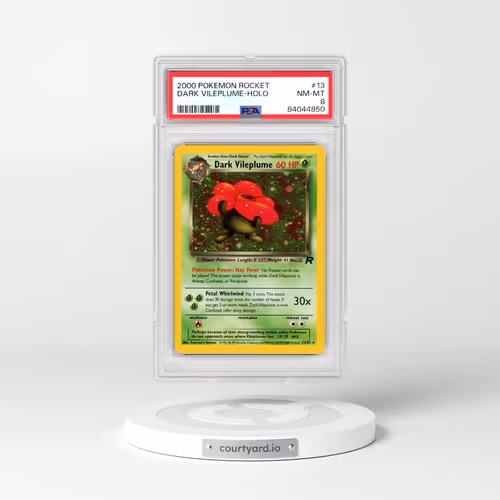 2000 Pokémon Rocket #13 Dark Vileplume - Holo (PSA 8 NM-MT)