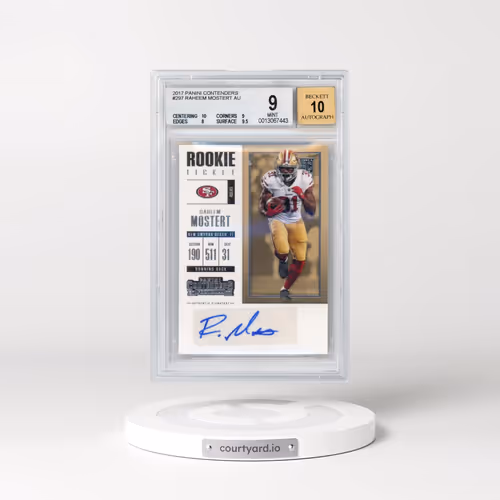 2017 Panini Contenders #297 Raheem Mostert AU RC (BGS 9 MINT)