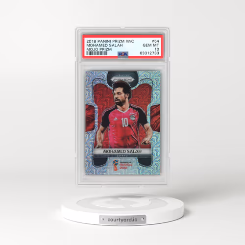 2018 Panini Prizm World Cup #54 Mohamed Salah - Mojo Prizm (PSA 10 GEM MINT)