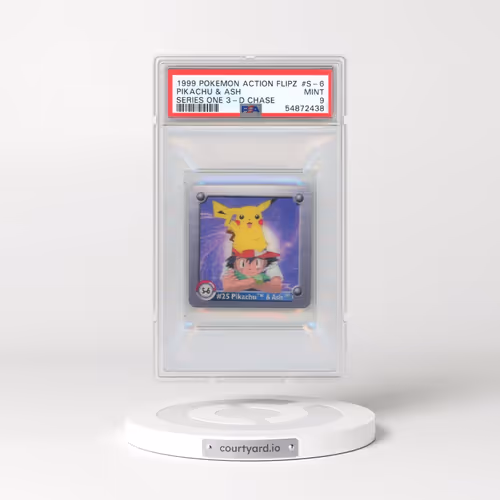 1999 Pokémon Action Flipz Series One 3-D Chase #S-6 Pikachu & Ash (PSA 9 MINT)