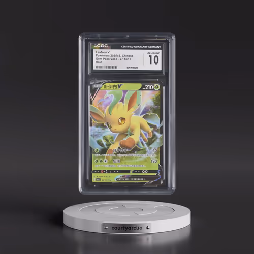 2025 Gem Pack Volume 2 - CBB2C - Simplified #07 13/15 Leafeon V - Holo (CGC 10 GEM MINT)