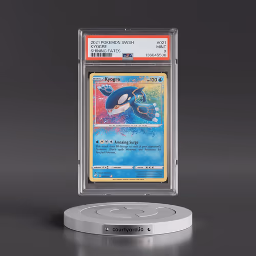 2021 Pokémon Sword & Shield Shining Fates #021 Kyogre (PSA 9 MINT)