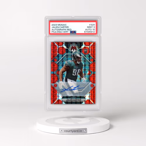 2023 Panini Mosaic #328 Jalen Carter - Autograph-Red (PSA 9 MINT)