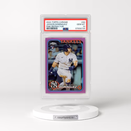 2024 Topps Chrome #89 Jasson Dominguez - Pink Refractor (PSA 10 GEM MINT)