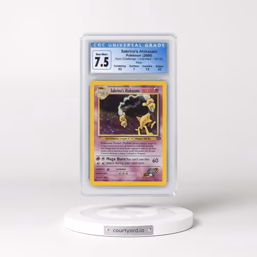 2000 Gym Challenge #16/132 Sabrina's Alakazam - Holo (CGC 7.5 NM+)