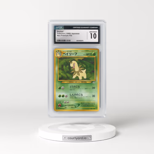1999 Neo Premium File #153 Bayleef - No Rarity (CGC 10 GEM MINT)