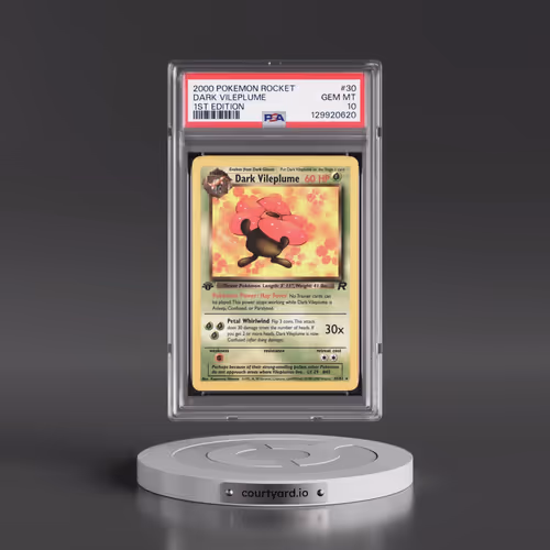 2000 Pokémon Rocket #30 Dark Vileplume - 1st Edition (PSA 10 GEM MINT)