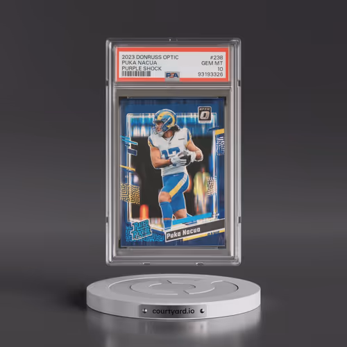 2023 Panini Donruss Optic #238 Puka Nacua - Purple Shock (PSA 10 GEM MINT)