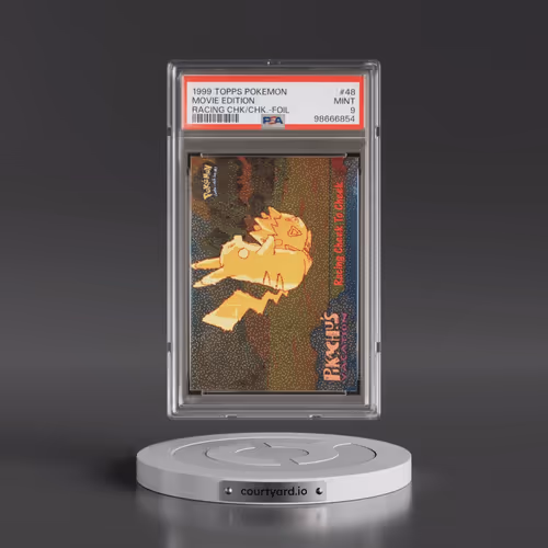 1999 Topps Pokémon the Movie Edt #48 Movie Edition - Racing Cheek to Cheek-Foil (PSA 9 MINT)
