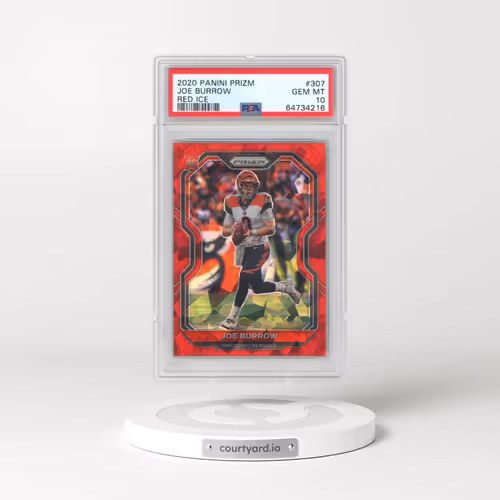 2020 Panini Prizm #307 Joe Burrow - Red Ice (PSA 10 GEM MINT)