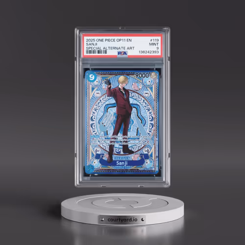 2025 One Piece OP11-A Fist of Divine Speed #119 Sanji - Special Alternate Art (PSA 9 MINT)
