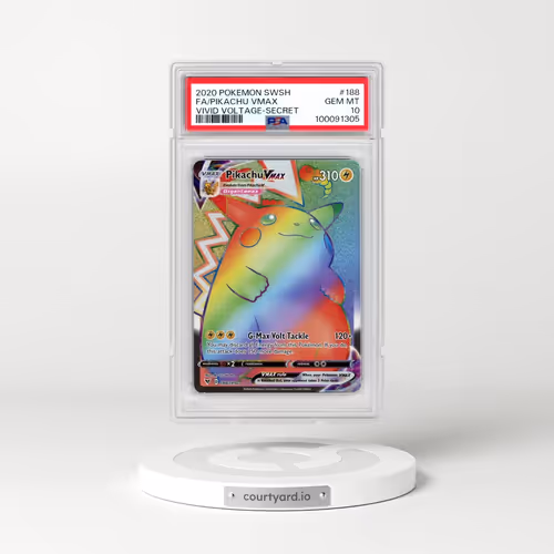 2020 Pokémon Sword & Shield Vivid Voltage #188 Pikachu Vmax - Full Art Secret (PSA 10 GEM MINT)