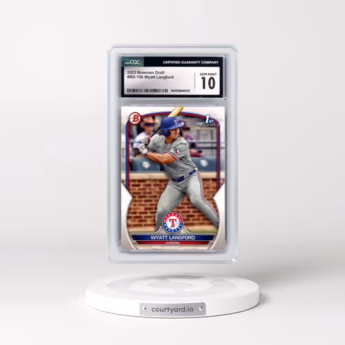 2023 Bowman Draft #BD106 Wyatt Langford (CGC 10 GEM MINT)
