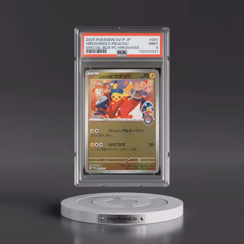 2025 Pokémon SV-P Promo #261 Hiroshima's Pikachu - Special Box Pokemon Center Hiroshima (PSA 9 MINT)