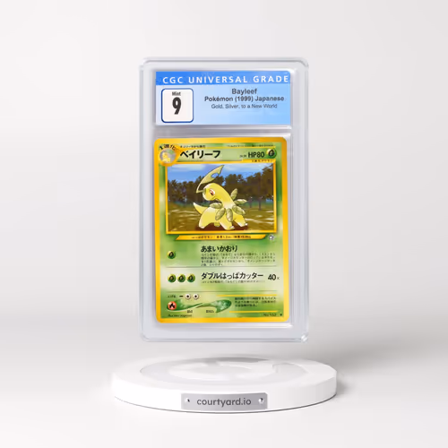 1999 Gold, Silver, to a New World Bayleef - With Rarity Symbol (CGC 9 MINT)