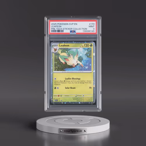 2025 Pokémon Svp EN-SV Black Star Promo #170 Leafeon - Prismatic Evolutions Tech Sticker Collection
