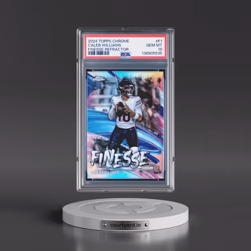 2024 Topps Chrome Finesse #F1 Caleb Williams - Refractor (PSA 10 GEM MINT)