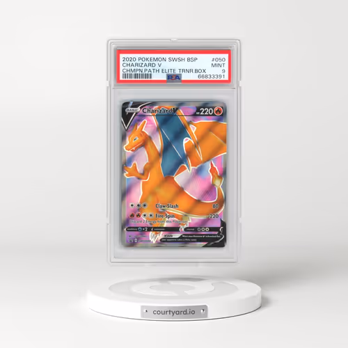 2020 Pokémon Swsh Black Star Promo #050 Charizard V - Holo Champion's Path Elite Trainer Box (PSA 9