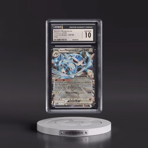 2025 Pokémon Dri EN-Destined Rivals #145 Steven's Metagross EX - Holo (CGC 10 GEM MINT)