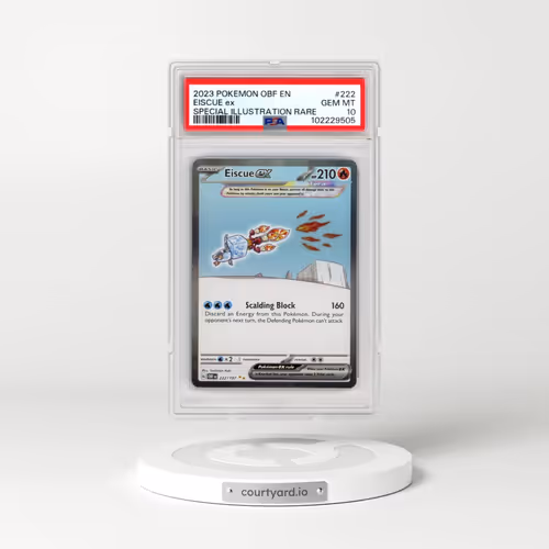 2023 Pokémon Obf EN-Obsidian Flames #222 Eiscue EX - Holo Special Illustration Rare (PSA 10 GEM MINT)