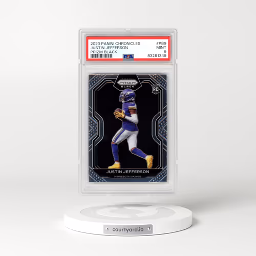 2020 Panini Chronicles Prizm Black #PB9 Justin Jefferson (PSA 9 MINT)