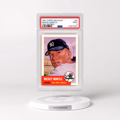 1991 Topps Archives 1953 Reprint #82 Mickey Mantle (PSA 9 MINT)