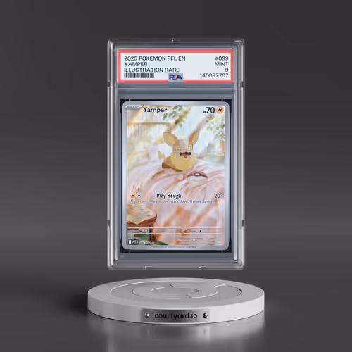 2025 Pokémon Pfl EN-Phantasmal Flames #099 Yamper - Illustration Rare (PSA 9 MINT)