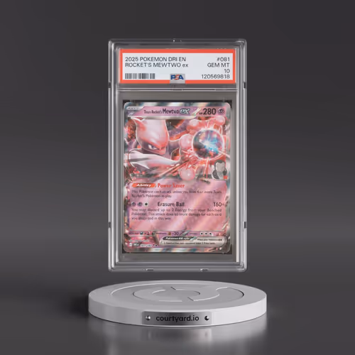 2025 Pokémon Dri EN-Destined Rivals #081 Team Rocket's Mewtwo EX - Holo (PSA 10 GEM MINT)